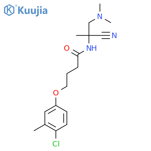 4-(4-chloro-3-methylphenoxy)-N-[1-cyano-2-(dimethylamino)-1-methylethyl]butanamide structure