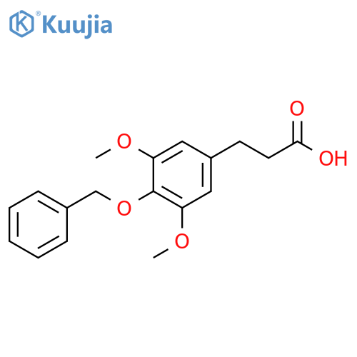 3-[4-(benzyloxy)-3,5-dimethoxyphenyl]propanoic acid structure