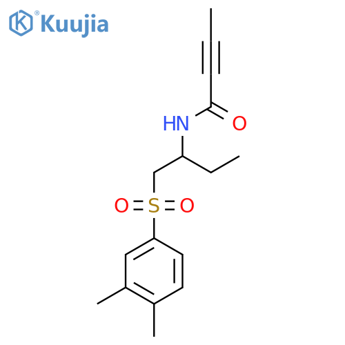 N-[1-(3,4-dimethylbenzenesulfonyl)butan-2-yl]but-2-ynamide structure