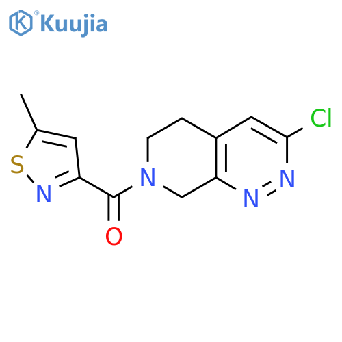3-{3-chloro-5H,6H,7H,8H-pyrido3,4-cpyridazine-7-carbonyl}-5-methyl-1,2-thiazole structure