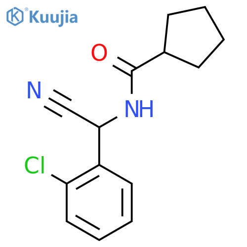 N-[(2-chlorophenyl)(cyano)methyl]cyclopentanecarboxamide structure