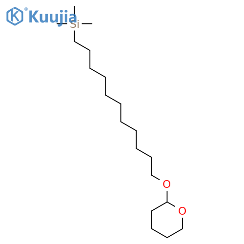 Silane, trimethyl[11-[(tetrahydro-2H-pyran-2-yl)oxy]undecyl]- structure