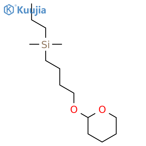 Silane, dimethylpropyl[4-[(tetrahydro-2H-pyran-2-yl)oxy]butyl]- structure