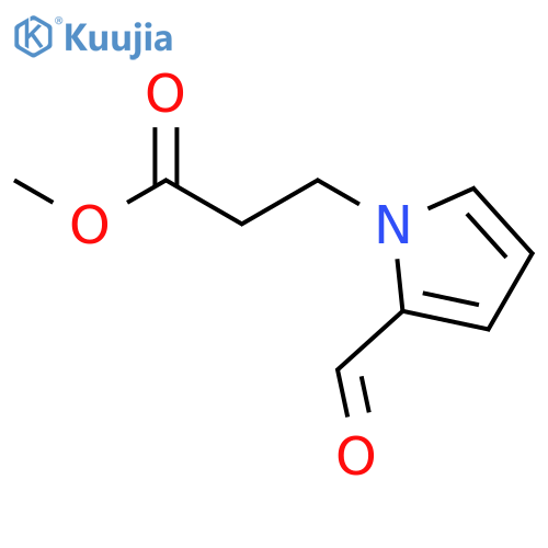 3-(2-Formyl-pyrrol-1-yl)-propionic acid methyl ester structure