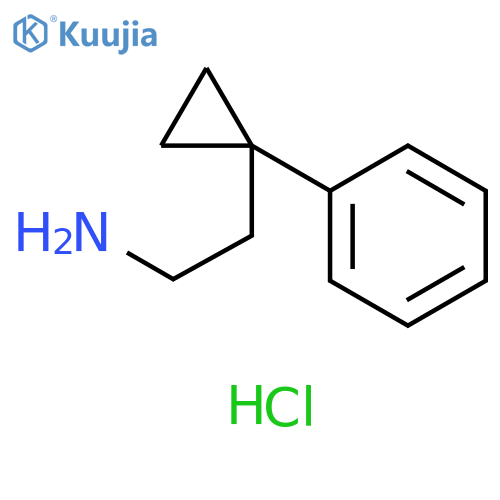 2-(1-phenylcyclopropyl)ethan-1-amine hydrochloride structure