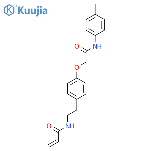 N-[2-(4-{[(4-methylphenyl)carbamoyl]methoxy}phenyl)ethyl]prop-2-enamide structure