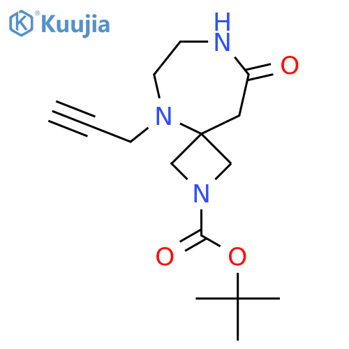 Tert-butyl 9-oxo-5-(prop-2-yn-1-yl)-2,5,8-triazaspiro[3.6]decane-2-carboxylate structure
