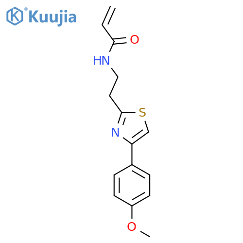 N-{2-[4-(4-methoxyphenyl)-1,3-thiazol-2-yl]ethyl}prop-2-enamide structure