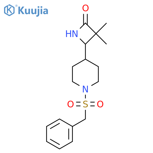 3,3-Dimethyl-4-(1-phenylmethanesulfonylpiperidin-4-yl)azetidin-2-one structure