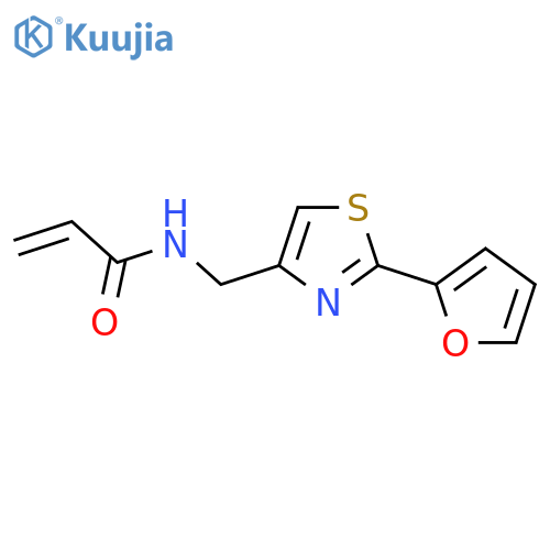 N-{[2-(furan-2-yl)-1,3-thiazol-4-yl]methyl}prop-2-enamide structure