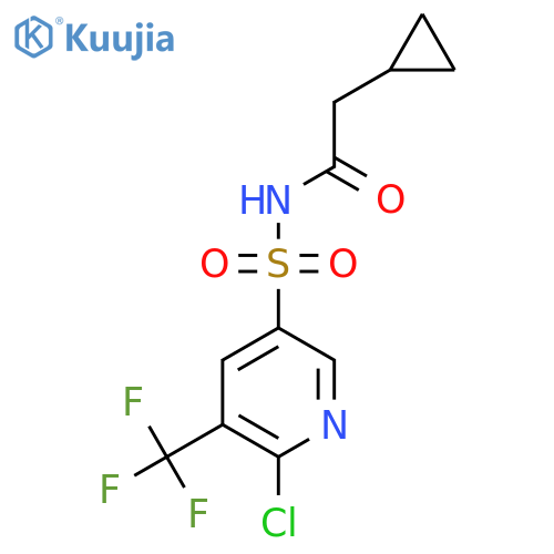 N-{[6-chloro-5-(trifluoromethyl)pyridin-3-yl]sulfonyl}-2-cyclopropylacetamide structure