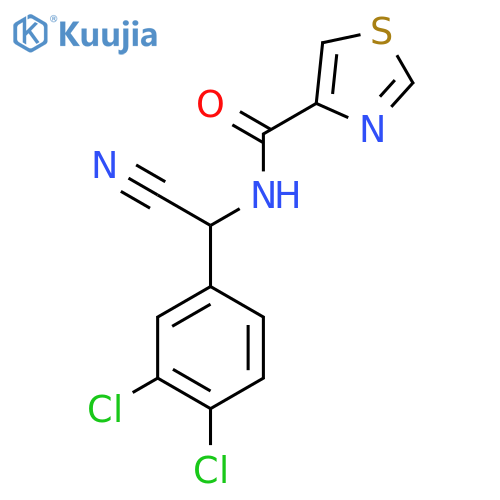 N-cyano(3,4-dichlorophenyl)methyl-1,3-thiazole-4-carboxamide structure