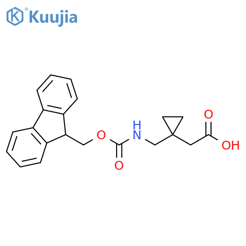 2-{1-[({[(9H-fluoren-9-yl)methoxy]carbonyl}amino)methyl]cyclopropyl}acetic acid structure