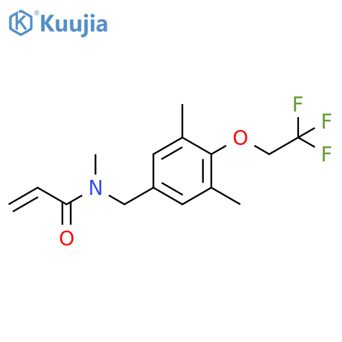N-{[3,5-dimethyl-4-(2,2,2-trifluoroethoxy)phenyl]methyl}-N-methylprop-2-enamide structure