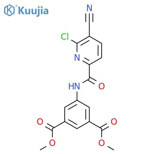 1,3-Dimethyl 5-(6-chloro-5-cyanopyridine-2-amido)benzene-1,3-dicarboxylate structure
