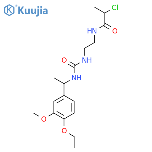 2-chloro-N-[2-({[1-(4-ethoxy-3-methoxyphenyl)ethyl]carbamoyl}amino)ethyl]propanamide structure