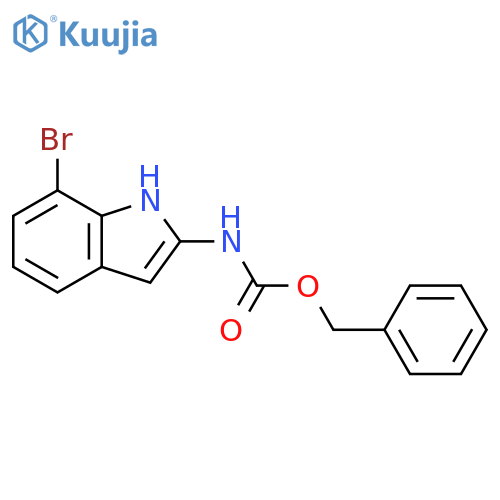 Indole-2-carbamic acid, 7-bromo-, benzyl ester (8CI) structure