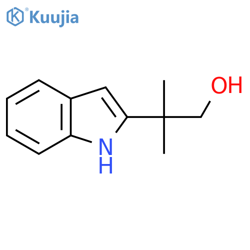 2-(1H-indol-2-yl)-2-methylpropan-1-ol structure