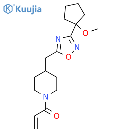 1-(4-{[3-(1-Methoxycyclopentyl)-1,2,4-oxadiazol-5-yl]methyl}piperidin-1-yl)prop-2-en-1-one structure