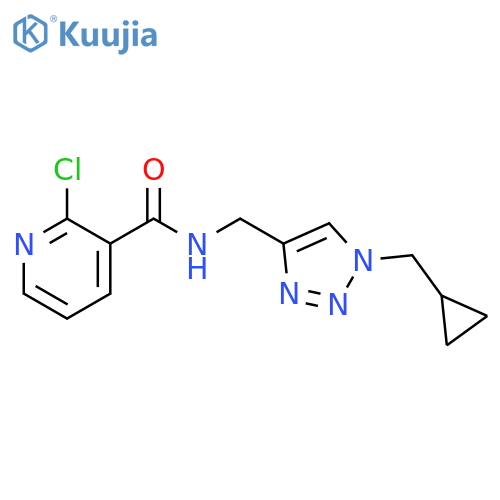 2-chloro-N-{1-(cyclopropylmethyl)-1H-1,2,3-triazol-4-ylmethyl}pyridine-3-carboxamide structure