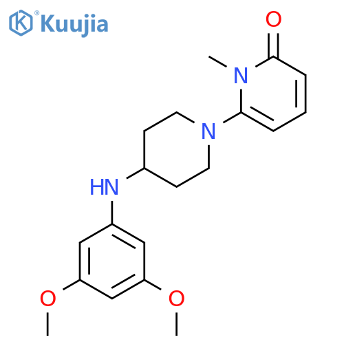 6-{4-[(3,5-Dimethoxyphenyl)amino]piperidin-1-yl}-1-methyl-1,2-dihydropyridin-2-one structure