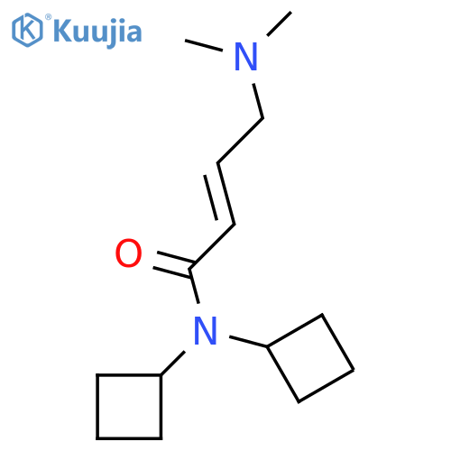N,N-dicyclobutyl-4-(dimethylamino)but-2-enamide structure