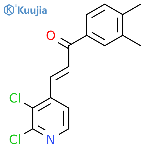 3-(2,3-dichloropyridin-4-yl)-1-(3,4-dimethylphenyl)prop-2-en-1-one structure