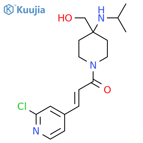 3-(2-Chloropyridin-4-yl)-1-[4-(hydroxymethyl)-4-[(propan-2-yl)amino]piperidin-1-yl]prop-2-en-1-one structure