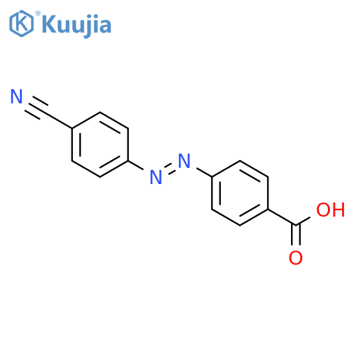 Benzoic acid, 4-[(1E)-2-(4-cyanophenyl)diazenyl]- structure