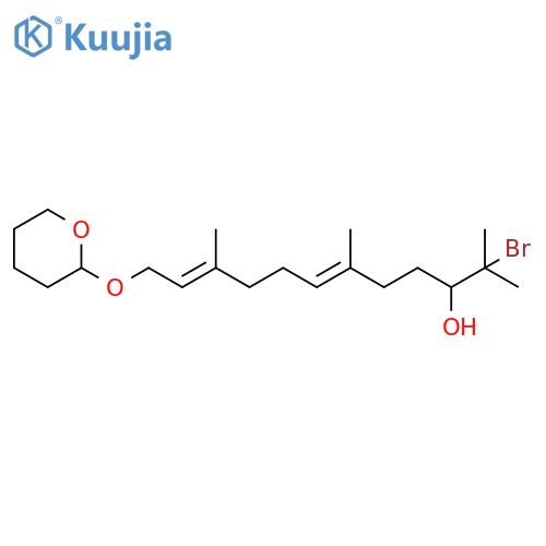 (6E,10E)-2-Bromo-2,6,10-trimethyl-12-(tetrahydro-2H-pyran-2-yl)oxy-6,10-dodecadien-3-ol structure