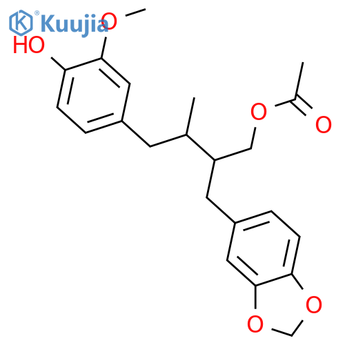 8,8'-Lignan-3,3',4,4',9-pentol; (8R,8'S)-form, 3,4-Methylene, 3'-Me ether, 9-Ac structure