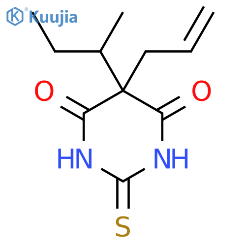 4,6(1H,5H)-Pyrimidinedione,dihydro-5-(1-methylpropyl)-5-(2-propen-1-yl)-2-thioxo- structure
