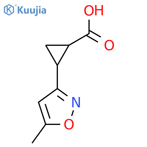 2-(5-methyl-1,2-oxazol-3-yl)cyclopropane-1-carboxylic acid structure