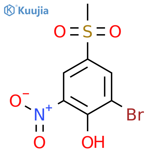 2-Bromo-4-(methylsulfonyl)-6-nitrophenol structure