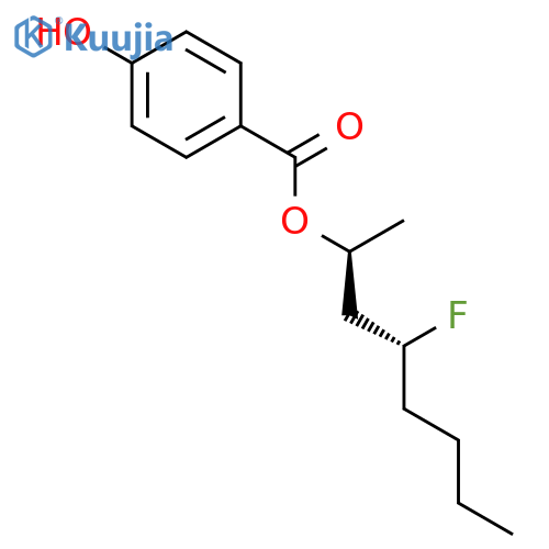 Benzoic acid, 4-hydroxy-, (1S,3R)-3-fluoro-1-methylheptyl ester structure