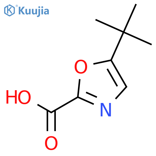 5-tert-butyl-1,3-oxazole-2-carboxylic acid structure
