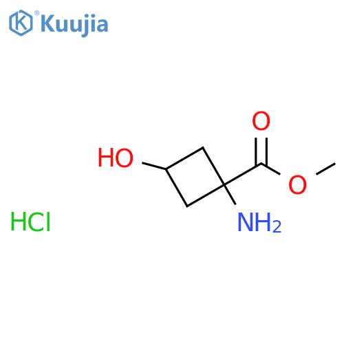 Methyl 1-amino-3-hydroxycyclobutane-1-carboxylate hydrochloride structure