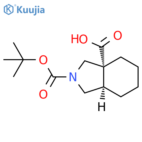 rac-(3aR,7aR)-2-[(tert-butoxy)carbonyl]-octahydro-1H-isoindole-3a-carboxylic acid structure