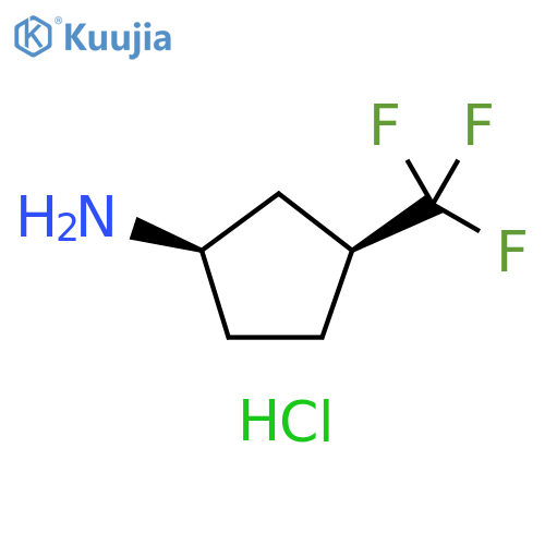 Cyclopentanamine, 3-(trifluoromethyl)-, hydrochloride (1:1), (1R,3S)- structure