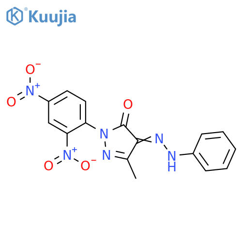 1H-Pyrazole-4,5-dione, 1-(2,4-dinitrophenyl)-3-methyl-,4-(phenylhydrazone) structure