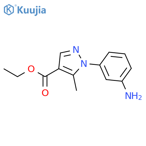 1-(3-Aminophenyl)-5-methyl-1H-pyrazole-4-carboxylic Acid Ethyl Ester structure