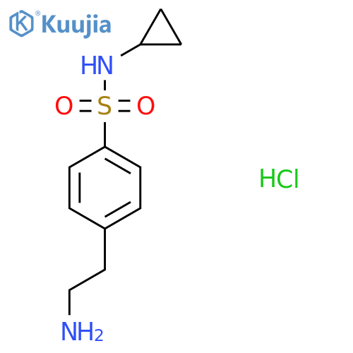 4-(2-Aminoethyl)-N-cyclopropylbenzenesulfonamide hydrochloride structure