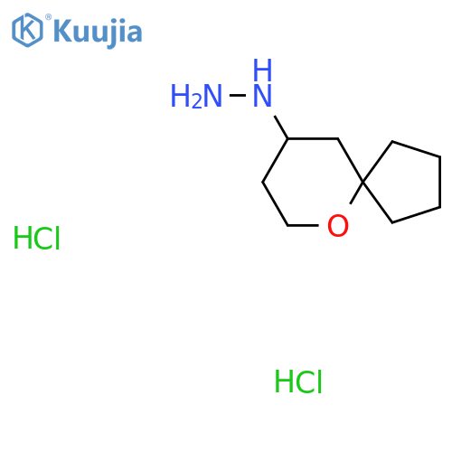 {6-Oxaspiro[4.5]decan-9-yl}hydrazine dihydrochloride structure