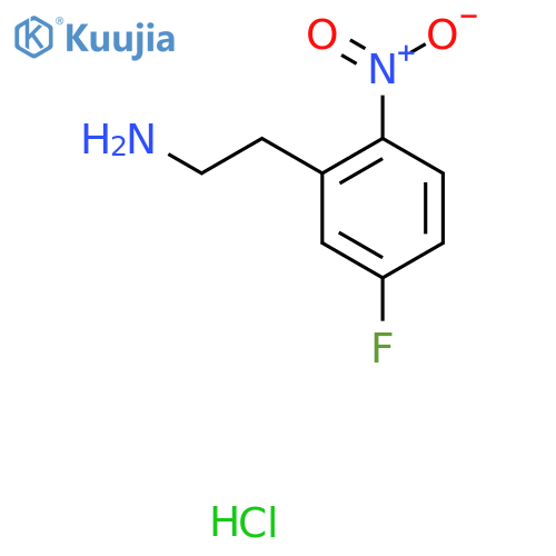2-(5-Fluoro-2-nitrophenyl)ethanamine;hydrochloride structure