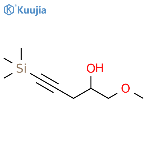(4-hydroxy-5-methoxypent-1-yn-1-yl)trimethylsilane structure