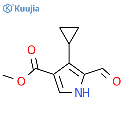 Methyl 4-cyclopropyl-5-formyl-1H-pyrrole-3-carboxylate structure