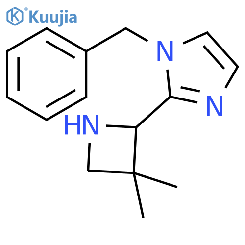 1-benzyl-2-(3,3-dimethylazetidin-2-yl)-1H-imidazole structure
