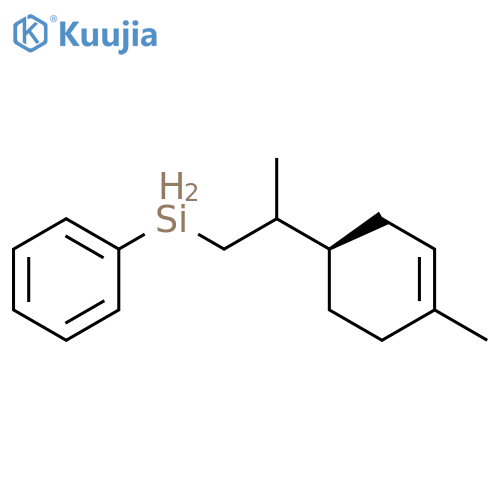 Silane, [2-[(1R)-4-methyl-3-cyclohexen-1-yl]propyl]phenyl- structure