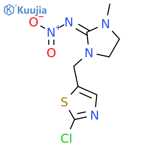 2-IMIDAZOLIDINIMINE, 1-[(2-CHLORO-5-THIAZOLYL)METHYL]-3-METHYL-N-NITRO- structure