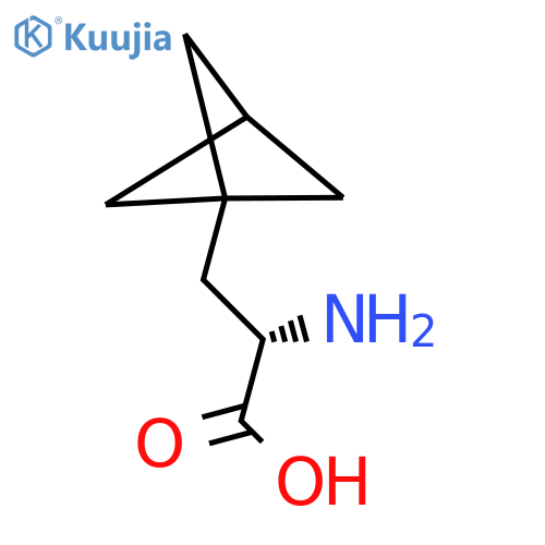 (2S)-2-amino-3-(1-bicyclo[1.1.1]pentanyl)propanoic acid structure